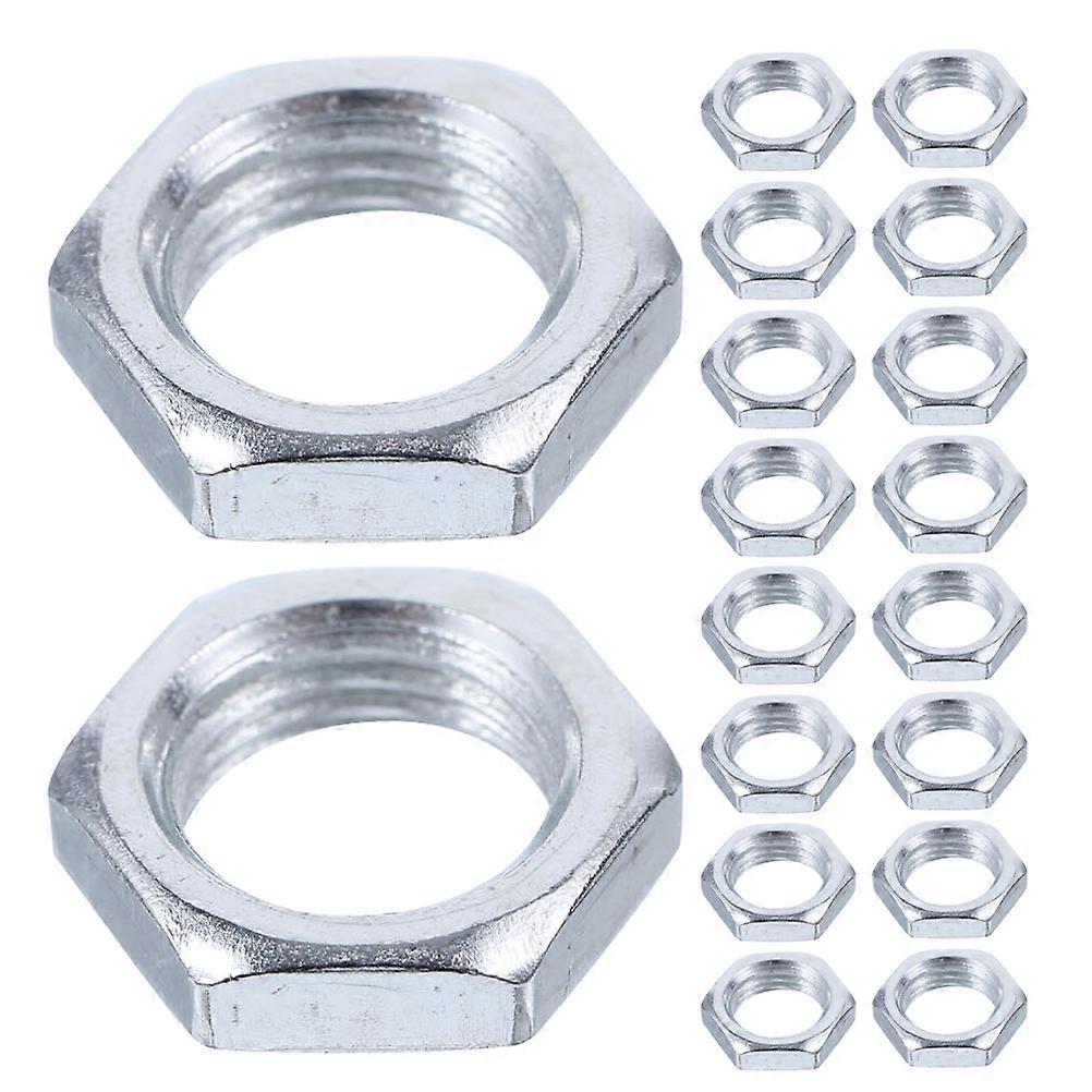 Nylon Check Lock Nut Lamp Nut Fastening Nut Secure Connection For Lighting Fixtures 1.40X1.40X0.30CM Silver Iron 200Pack