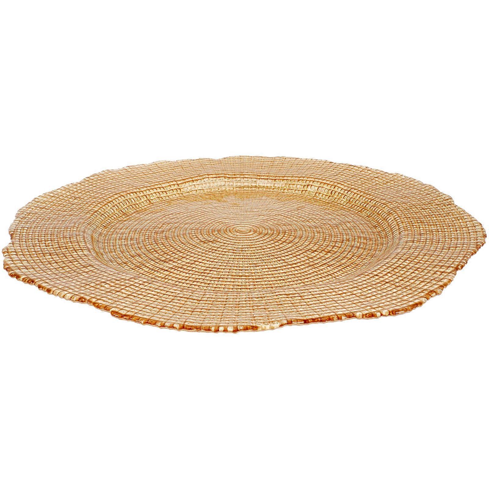 Serving Platter With Lid Glass Plate For Weddings Storage 33x33cm Round Elegant Design 1Set