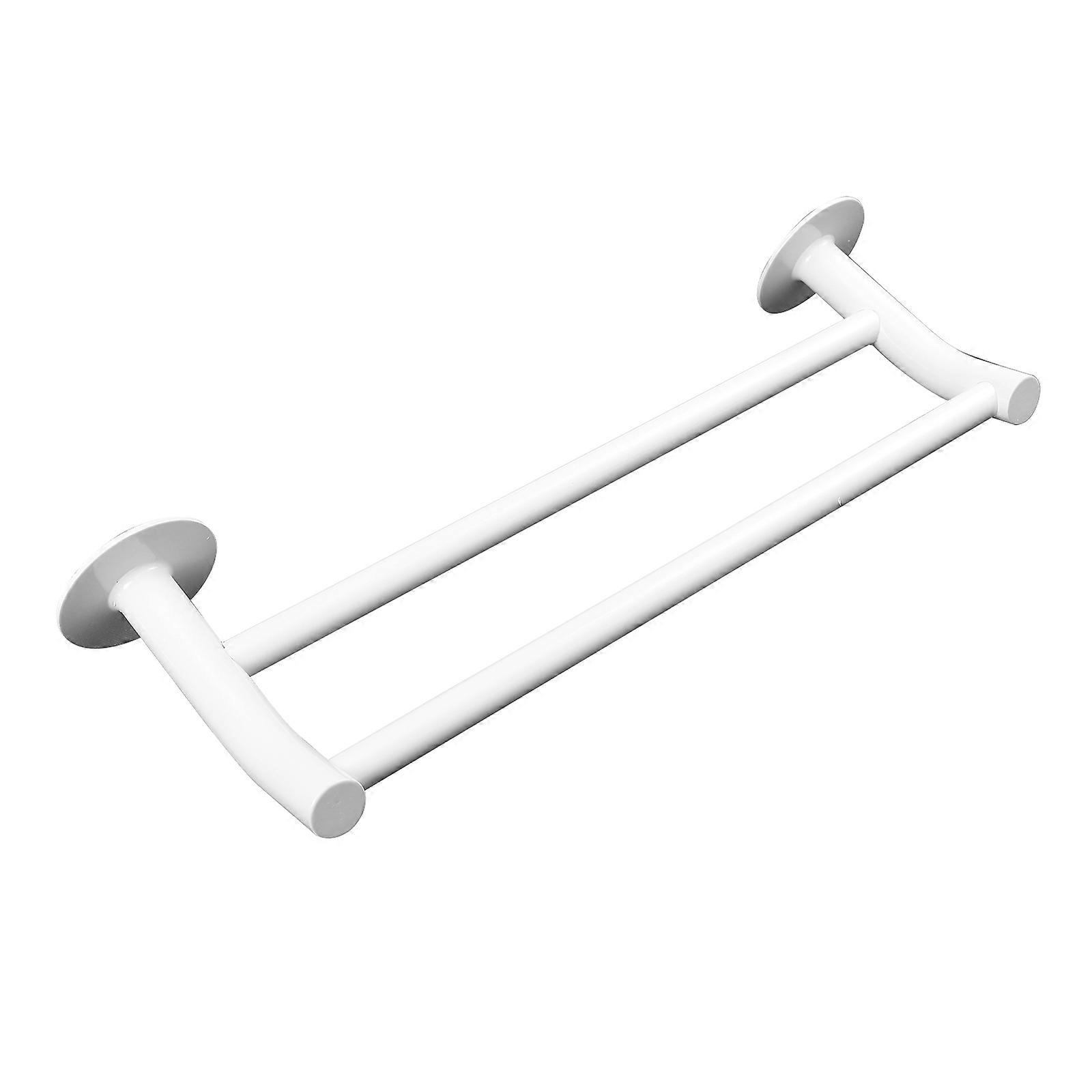 1pc porte-serviettes organisateur de serviettes solution de stockage à deux pôles aucun poinçon requis