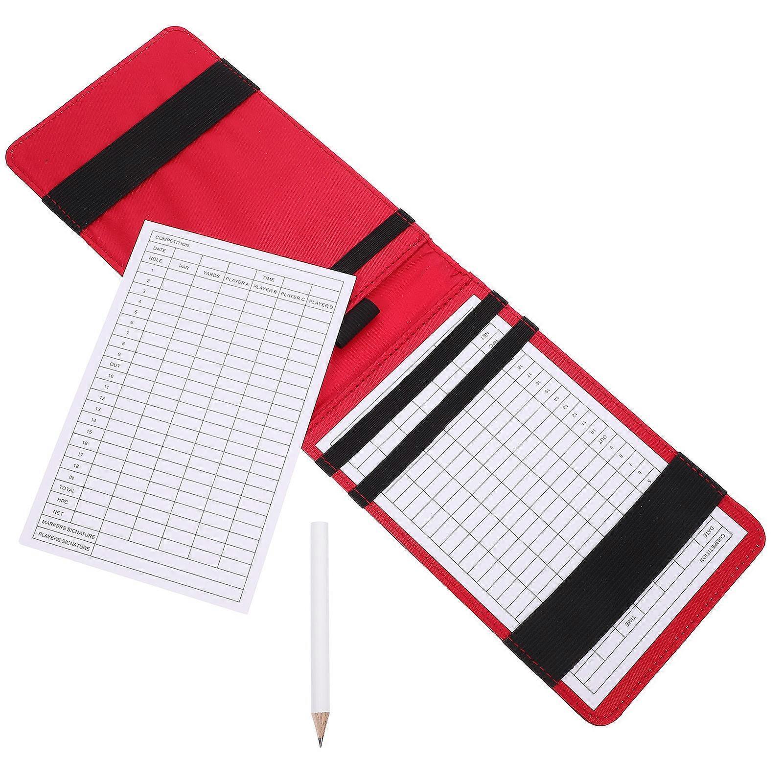 Simple Golfs Scorebook Portable Score Recording Notebook Sweat Resistant For Golf Course Rectangular 1Pcs