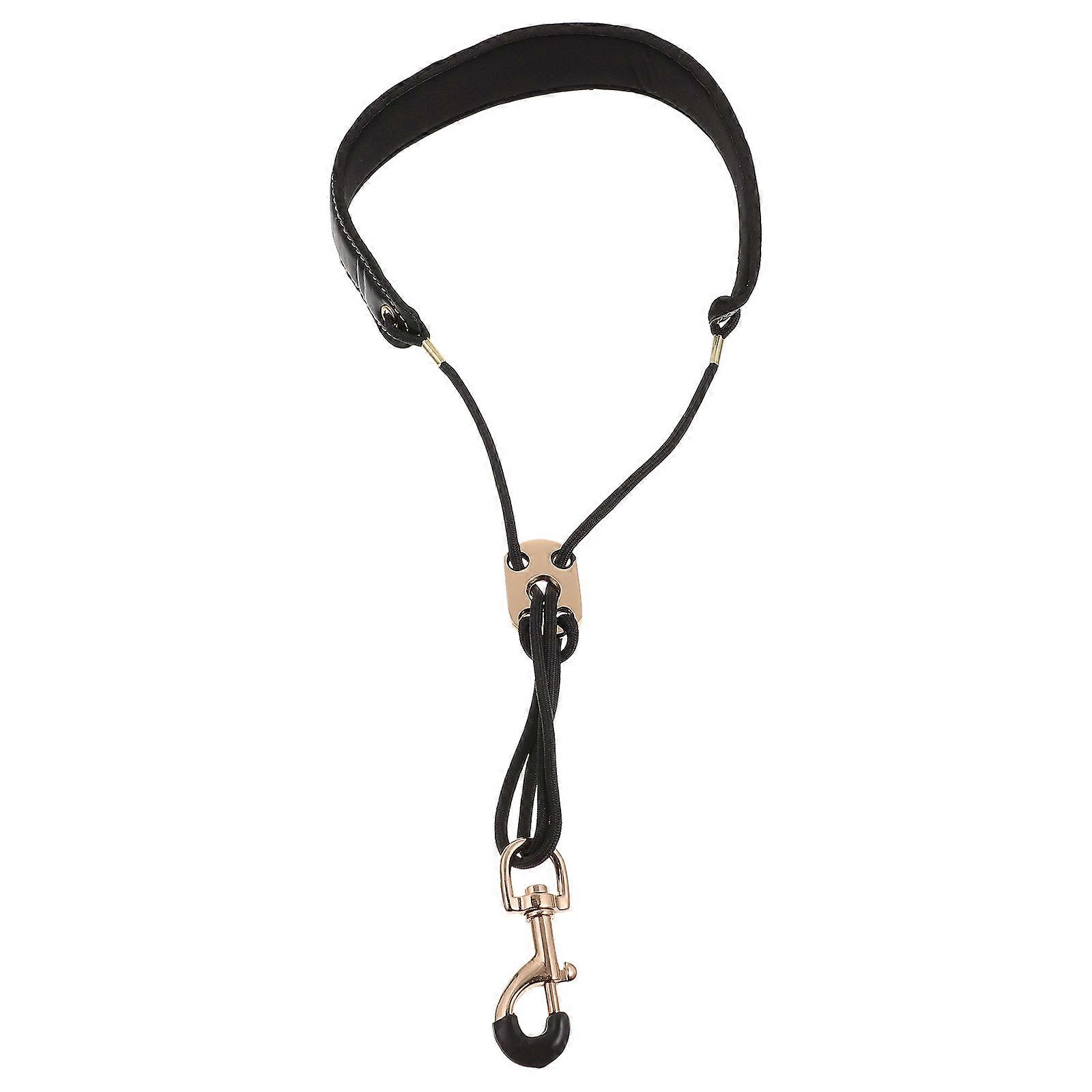 Practical Saxophone Neck Straps Made of Synthetic Material for Comfortable Use 2Pcs Black