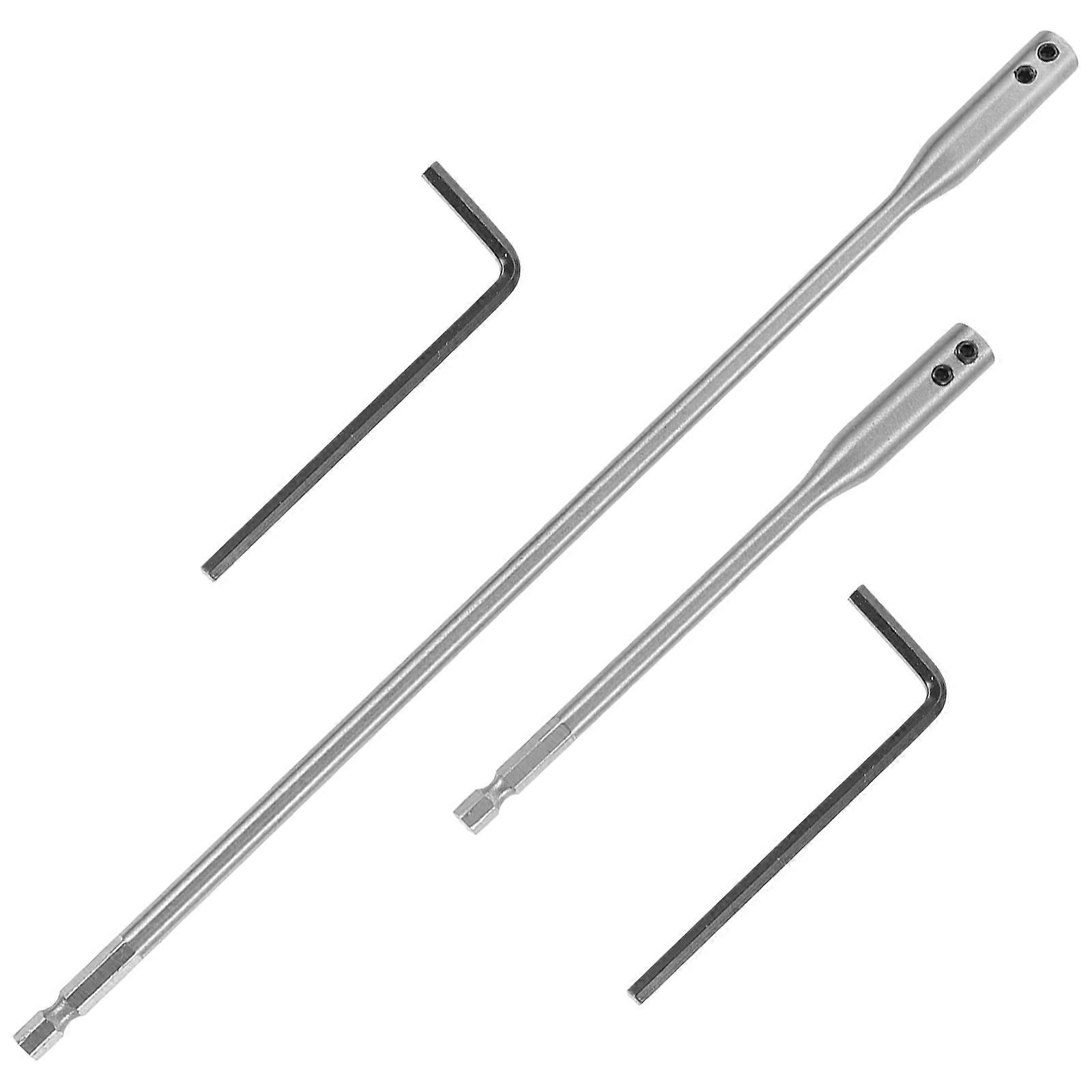 1 Set Drill Extension Rod with Wood Spade Bits and Wrenches