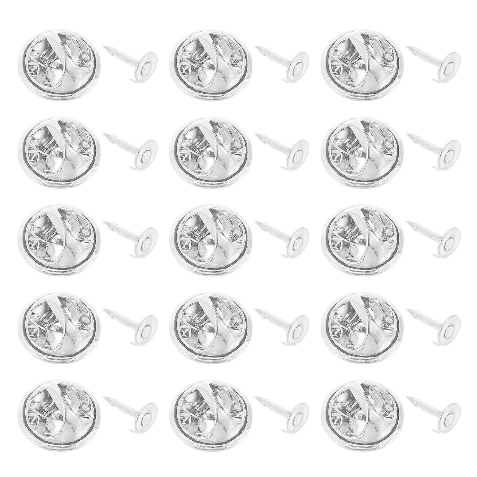 Metal Pin Backs Butterfly Clasp Replacement Pin Backs Diy Craft Making Badge Insignia Lapel Pins 30Sets