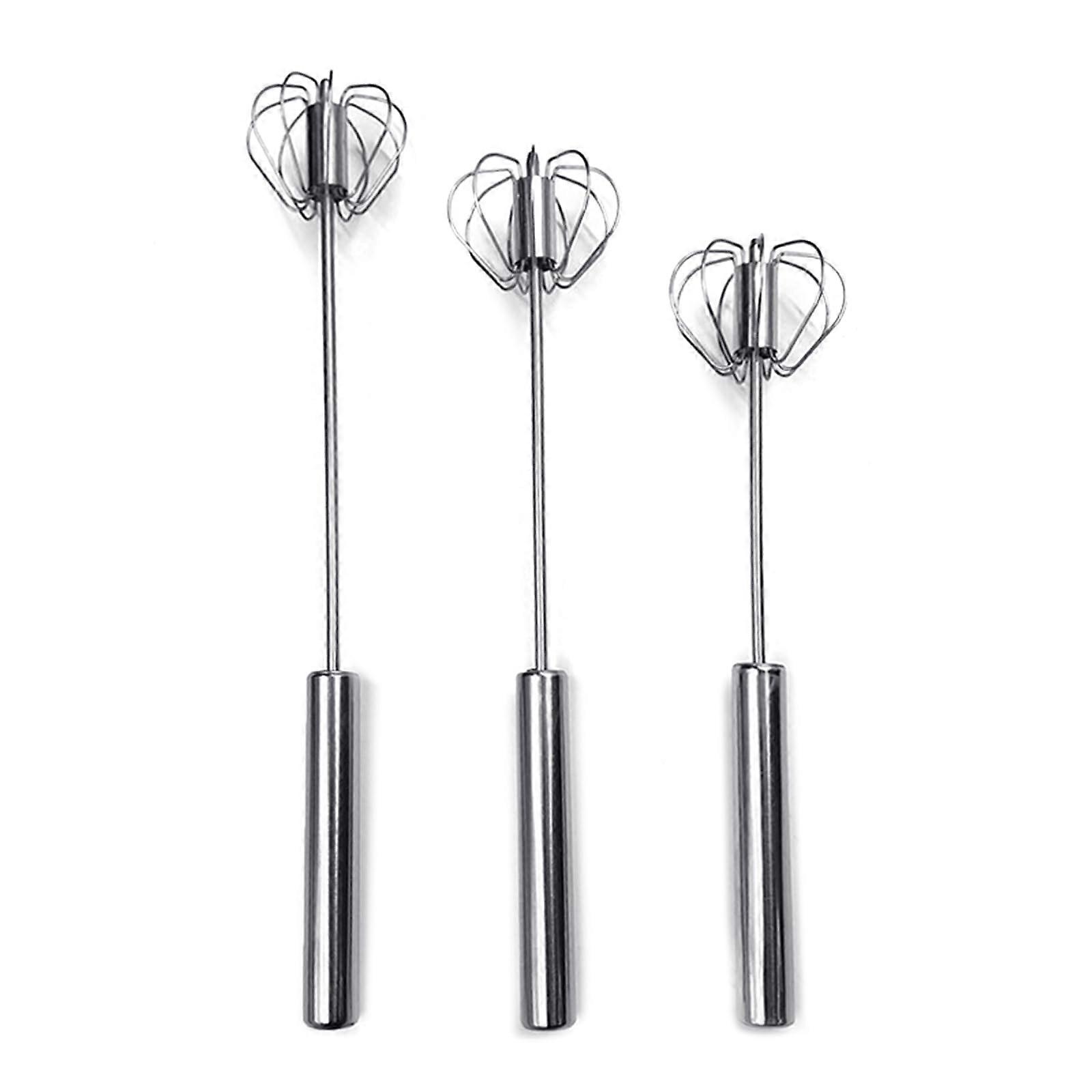 Egg Cooker, 3-Piece Handheld Egg Whisk Set, Metal Mixing Utensils for Cooking and Baking, Kitchen Egg Mixer Tools