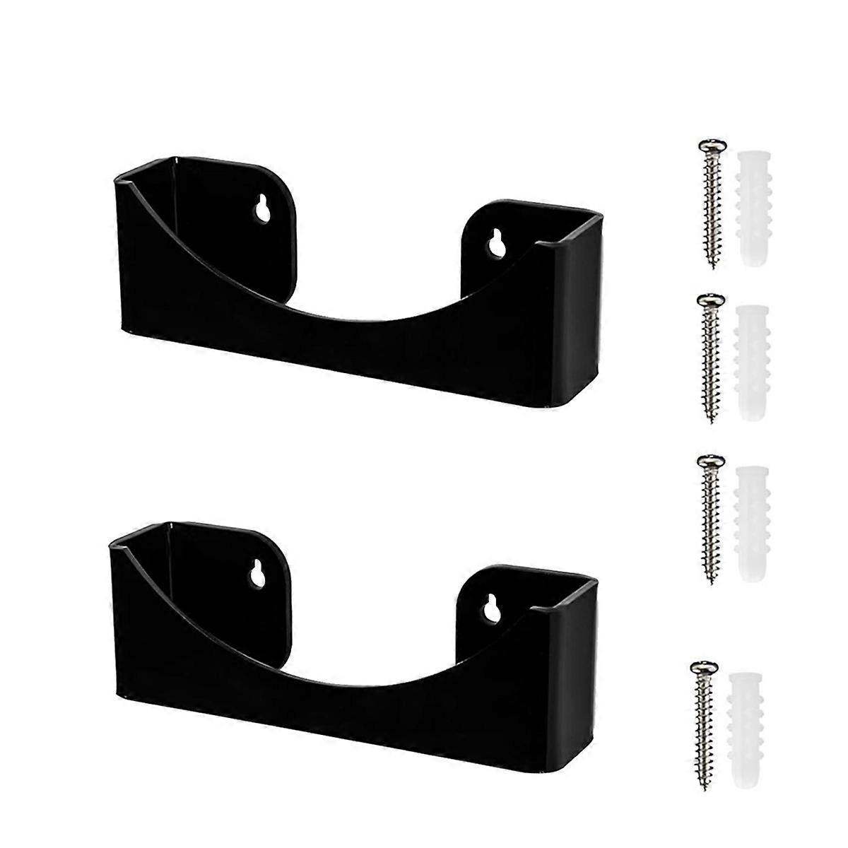 2Pack Acrylic Hat Rack for Wall, Black