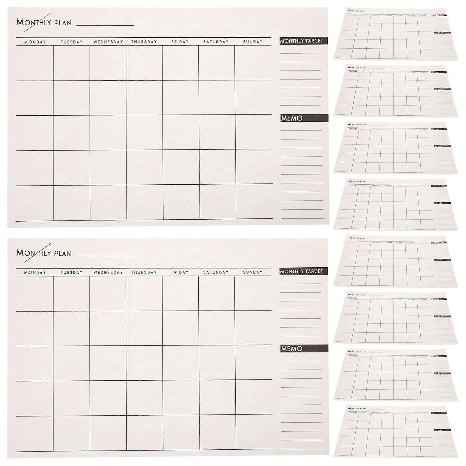 Daily Planner Notepad 12Pcs 4200X2850X020Cm Simple Design For Students Office Workers 1Pc 20232024 Calendar Monthly Daily Planner