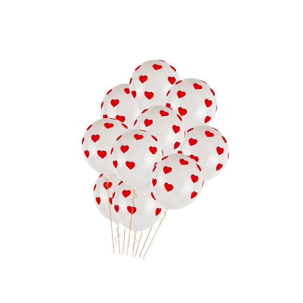 Latex Balloons Heart Shape Wedding Design Photo Props Family Gatherings 100Pcs