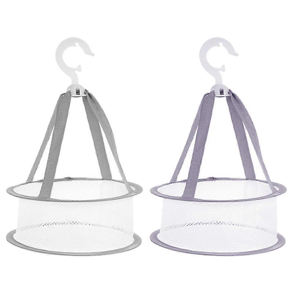Drying Mesh Portable Clothes Rack Multi Function Drying Mesh Rack Home Laundry Light Purple 34x21cm and Dry 2Pcs