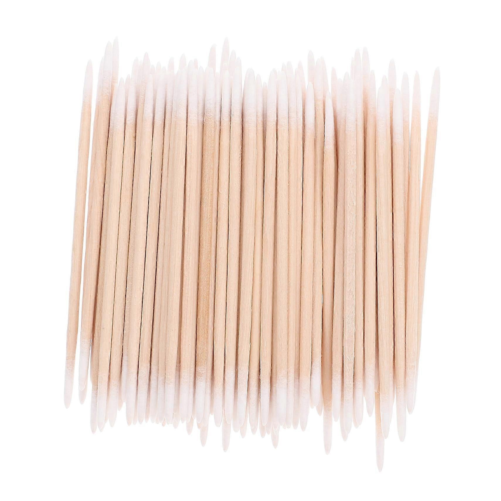 Pack of 2 Double Pointed Cotton Buds for Nails with Long Tip