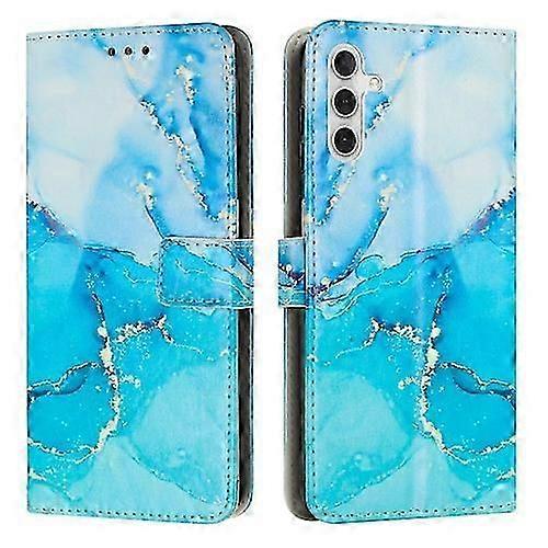 For Samsung Galaxy S23 FE 5G Painted Marble Pattern Leather Mobile Phone Case