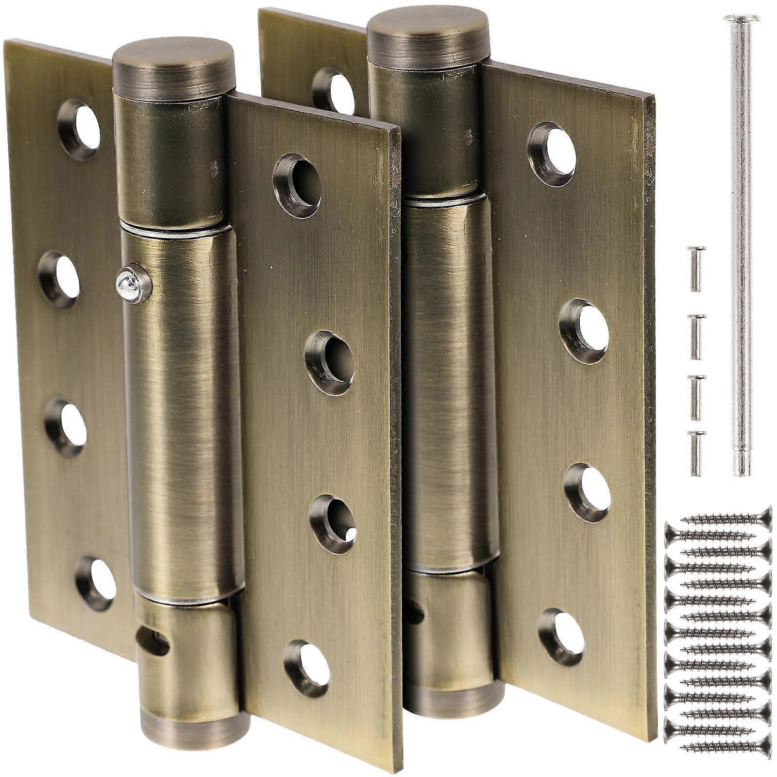 Screen Door Hinges Front Door Hinges Self Closing For Basement Doors Alloy Hydraulic Buffering 2Pcs