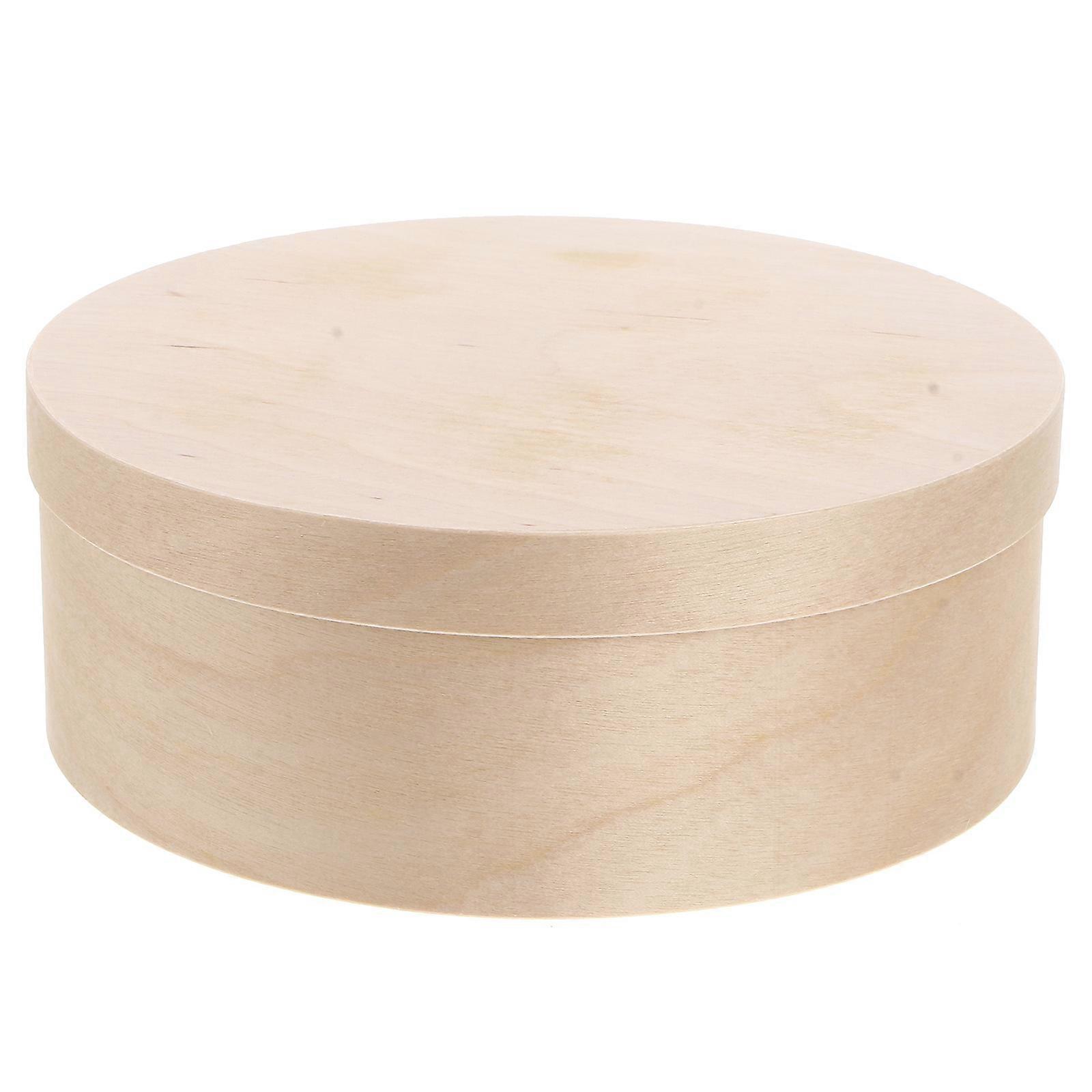 Beautiful Natural Wooden Food Case for Storage Use Beige Color Light and Design Fits Standard Cake Size
