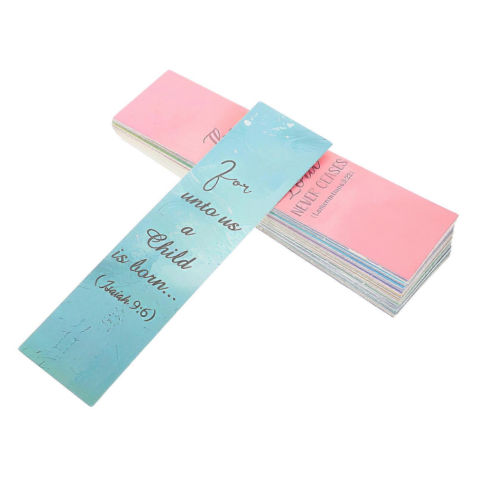Inspirational Religious Bookmarks Creative Design Bible Study Bookmarks Assorted Color 15.00X4.00X0.10CM DIY Creation 30Pcs