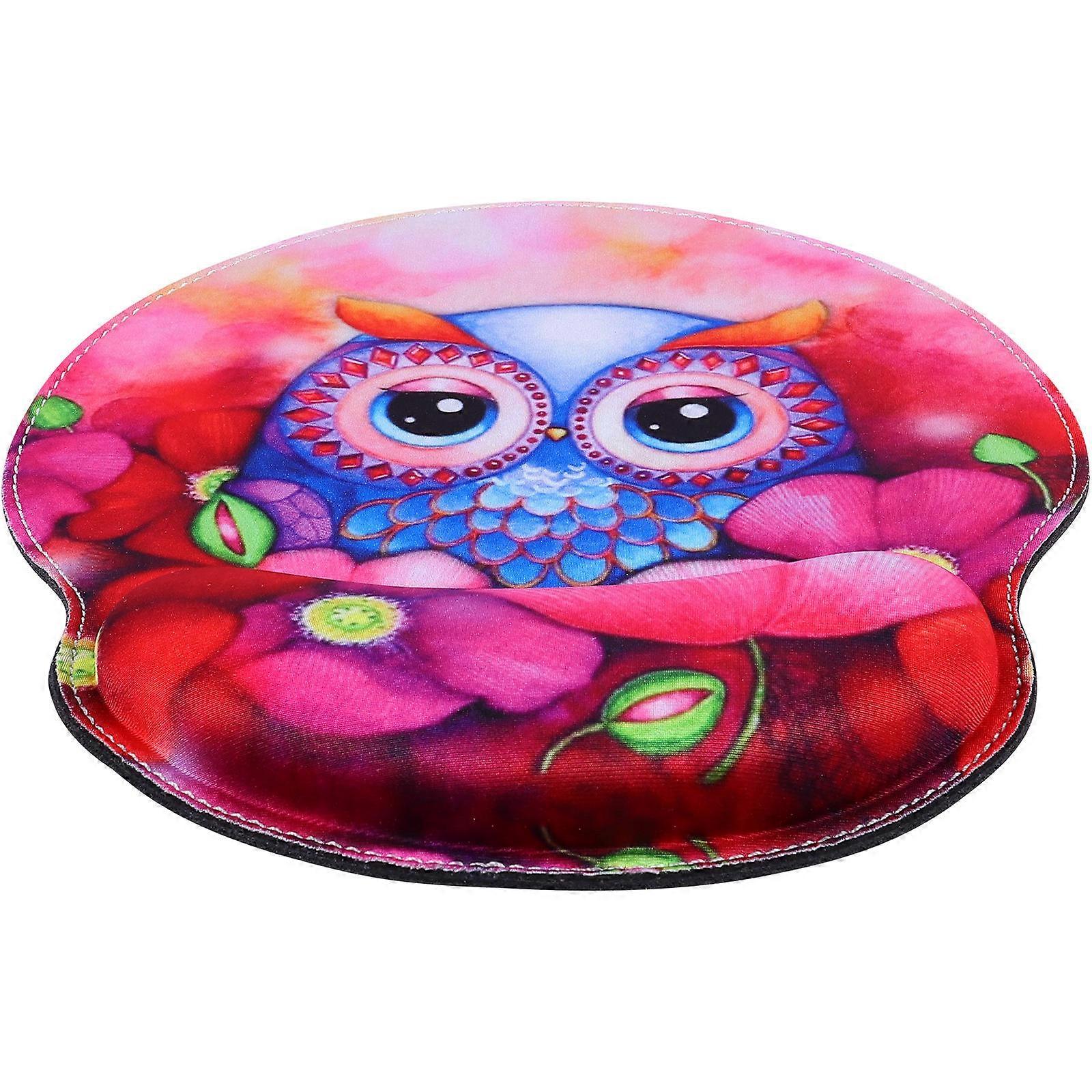 Rubber Mouse Pad With Wrist Rest For Home Use Comfortable Cartoon 25x23cm Anti-Skid 1Set