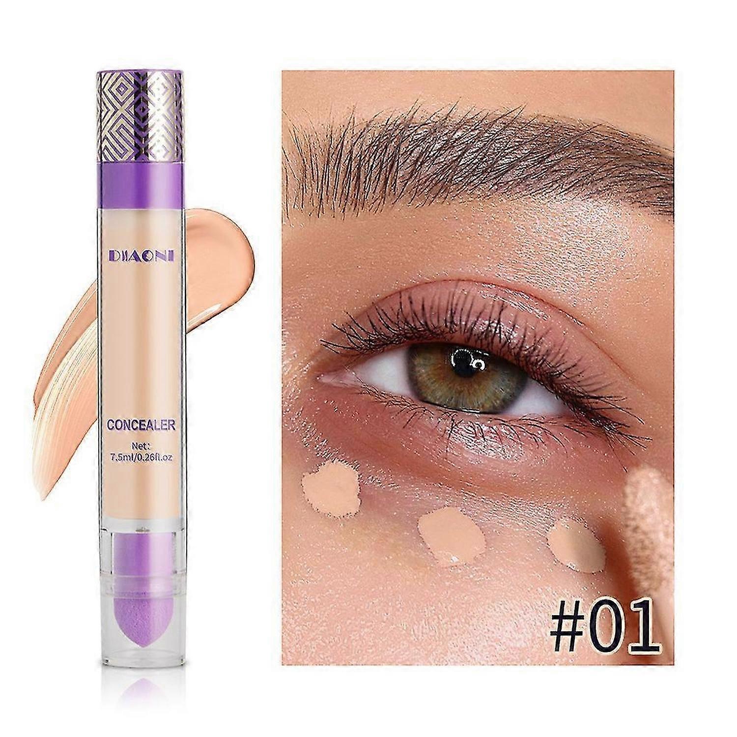 Coverage Concealer, High Coverage Concealer Stick, Liquid Concealer, Full Coverage Concealer, Hydrating Waterproof and Light Long Lasting, for All Ski