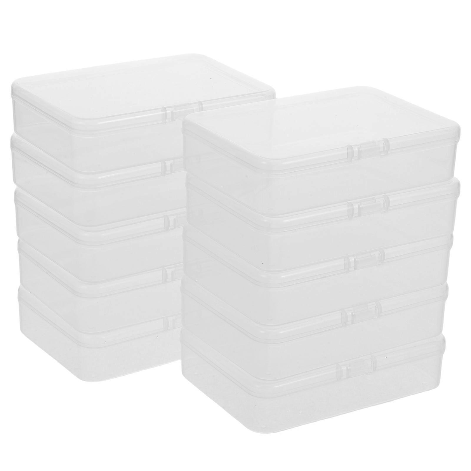 Plastic Box with Lid for Organizing and Storing Trading Cards and Beads 10PCS