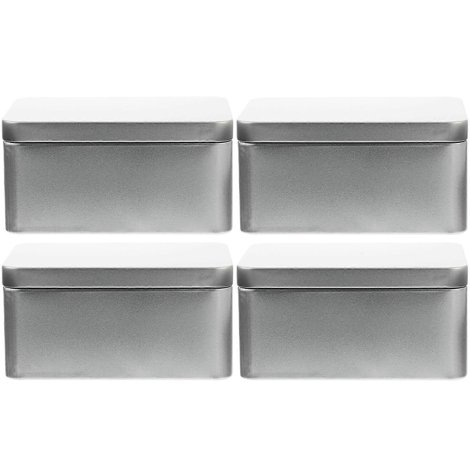 Rectangular Tin Boxes with Sealed Lids, Keeps Contents Fresh and Organized