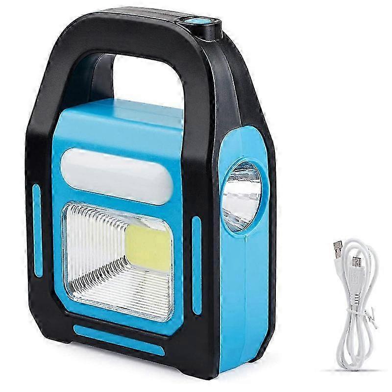 3 in 1 Solar USB Rechargeable COB LED Camping Lantern, Device Charging, Waterproof Emergency Light