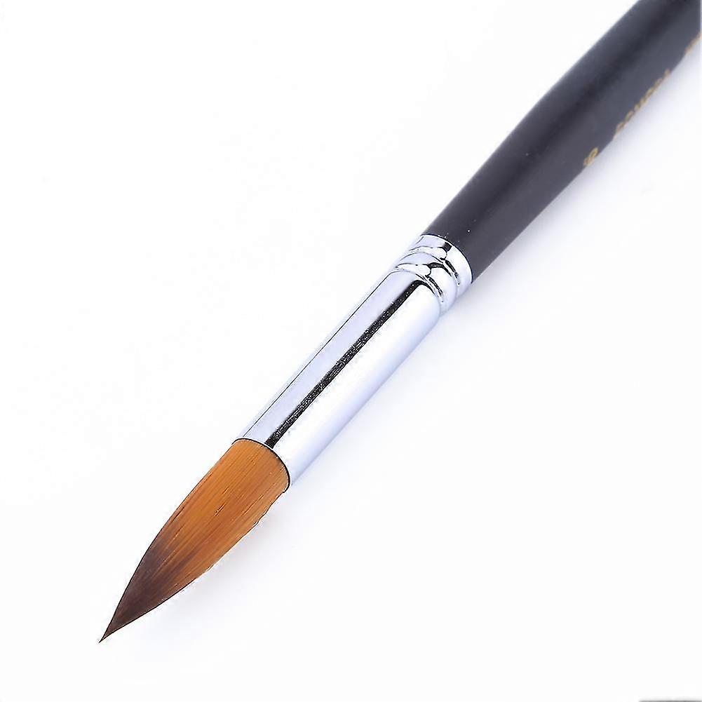 9 PCS Pointed Tip Nylon Long Wooden Handle Paint Brushes Set for Oil, Acrylic, and Watercolor Use