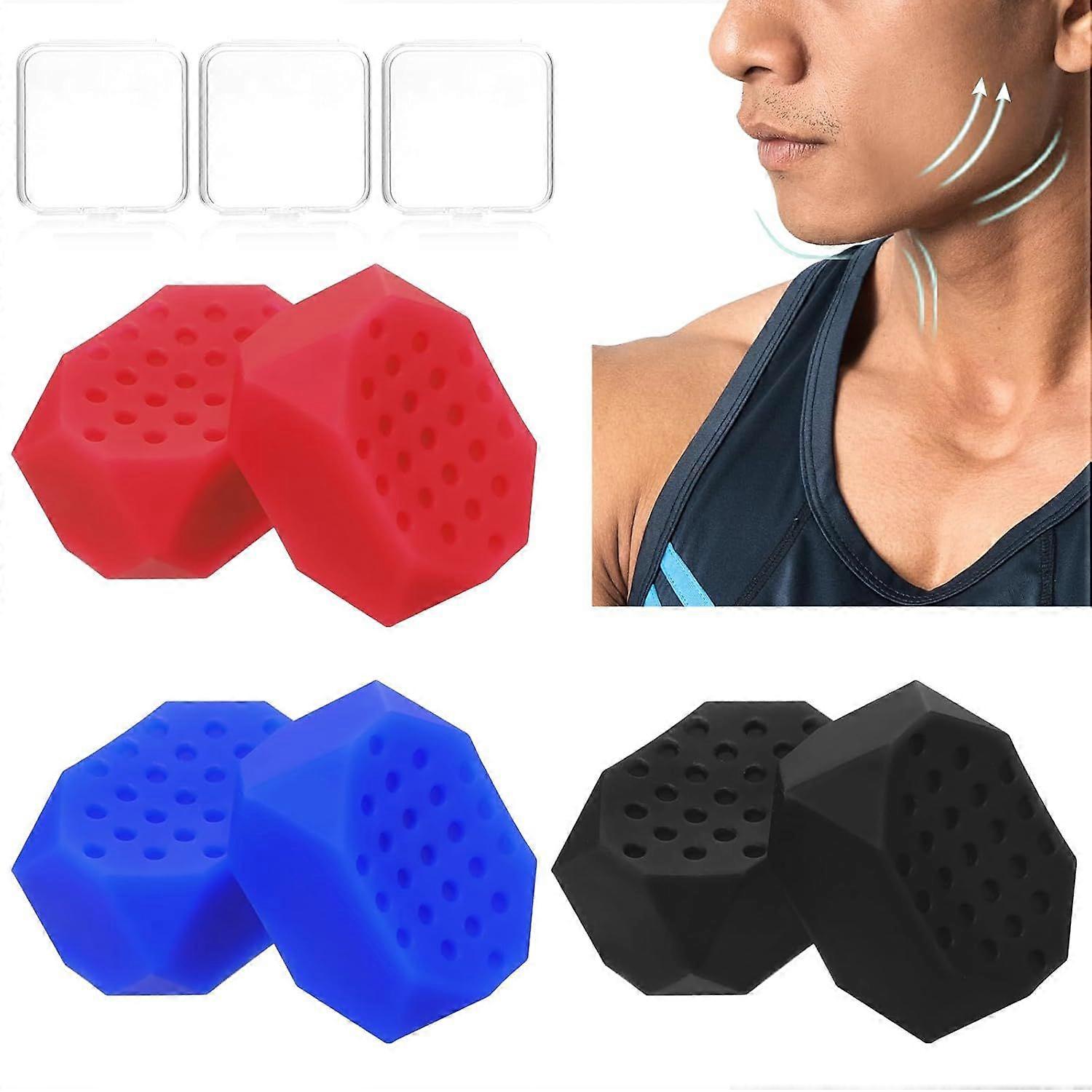 Unisex Meow Meow Jaw Exerciser, 6 Pieces Sports Jaw Line Exerciser Silicone Jaw Trainer Facial Exerciser Jaw Toning Meow Meow Jaw Chisel Exerciser (6)