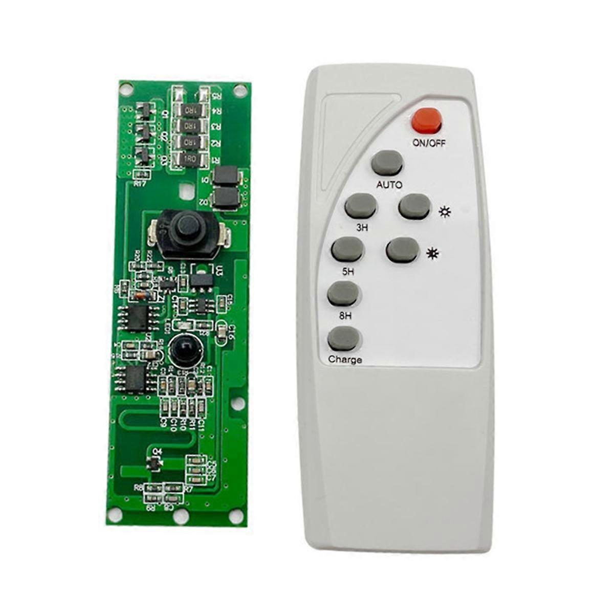 Carte de commande automatique de lampe 3,2 V 3,7 V avec télécommande, carte de pilote LED solaire multifonction Hum