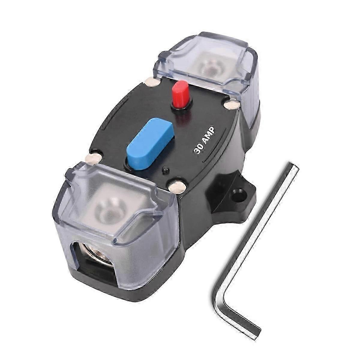 30 Amp Circuit Breaker Resettable High Amp Circuit Breaker with Manual Reset Button, Automatic Circu Edition 0703