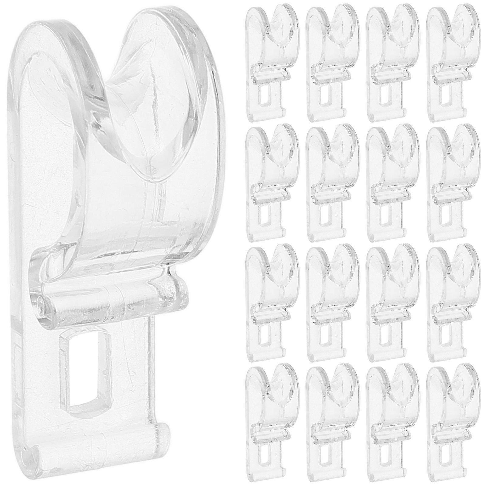 Sturdy Hook for Roller Shade Clear Curtain Hooks for Home Use Easy to Install Prevents Slipping 1.97X0.79X0.59in 20Set