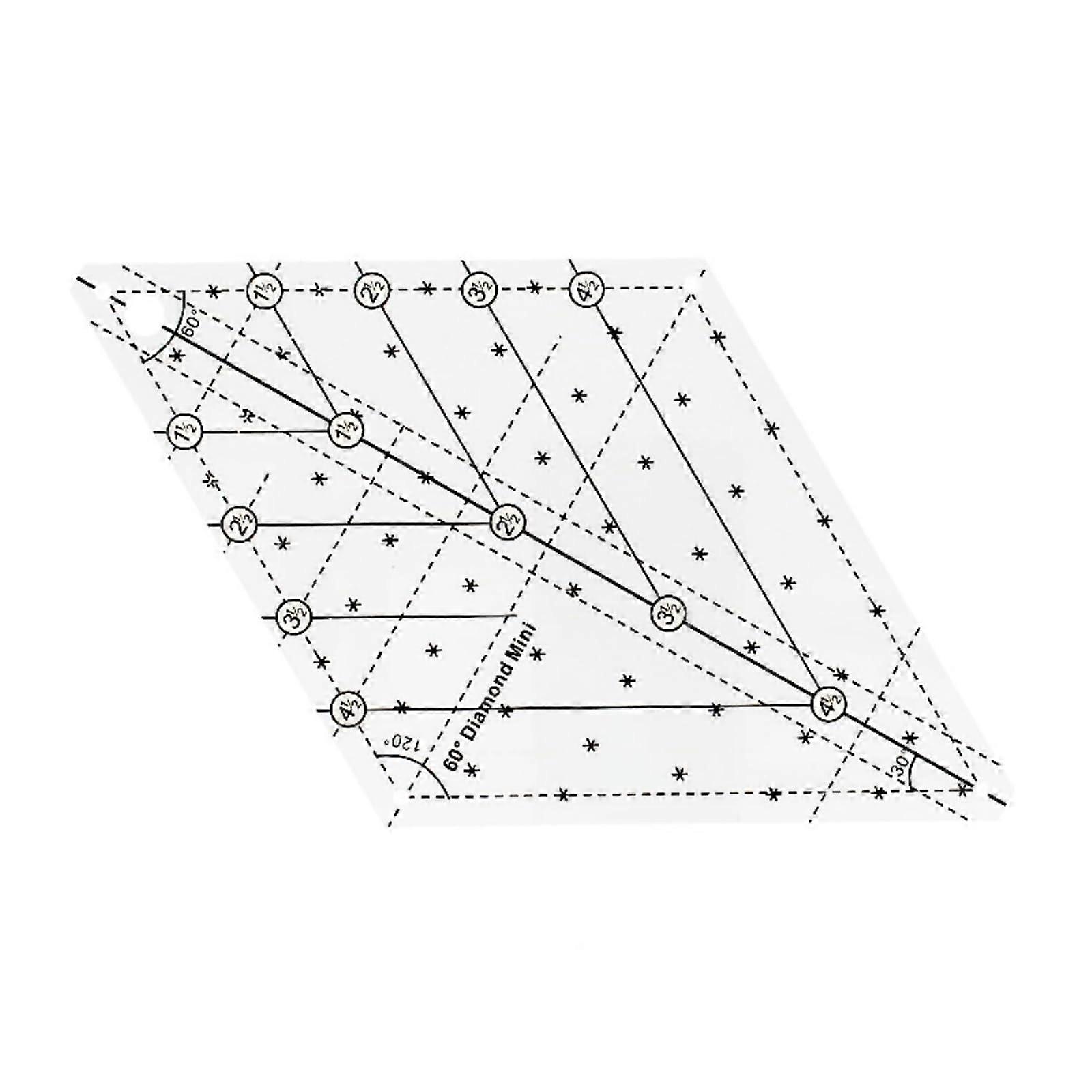 Quilt Templates Ruler 60 Degree Quilting Ruler Sewing Tool Sewing Accessories For Craft Lovers Large
