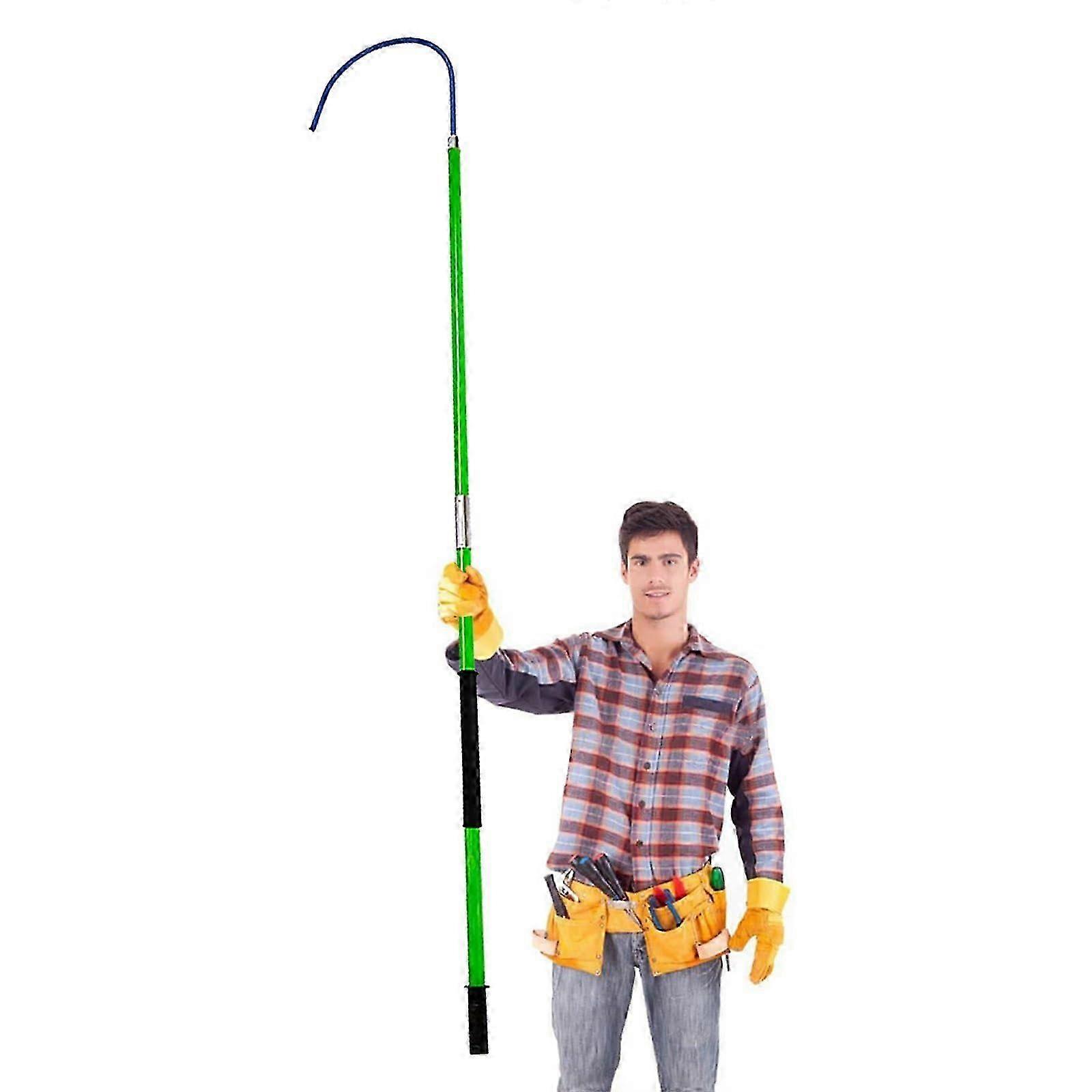 Detachable High Voltage Insulated Rescue Hook for Factory/Home, Fiberglass Hook with Canvas Bag