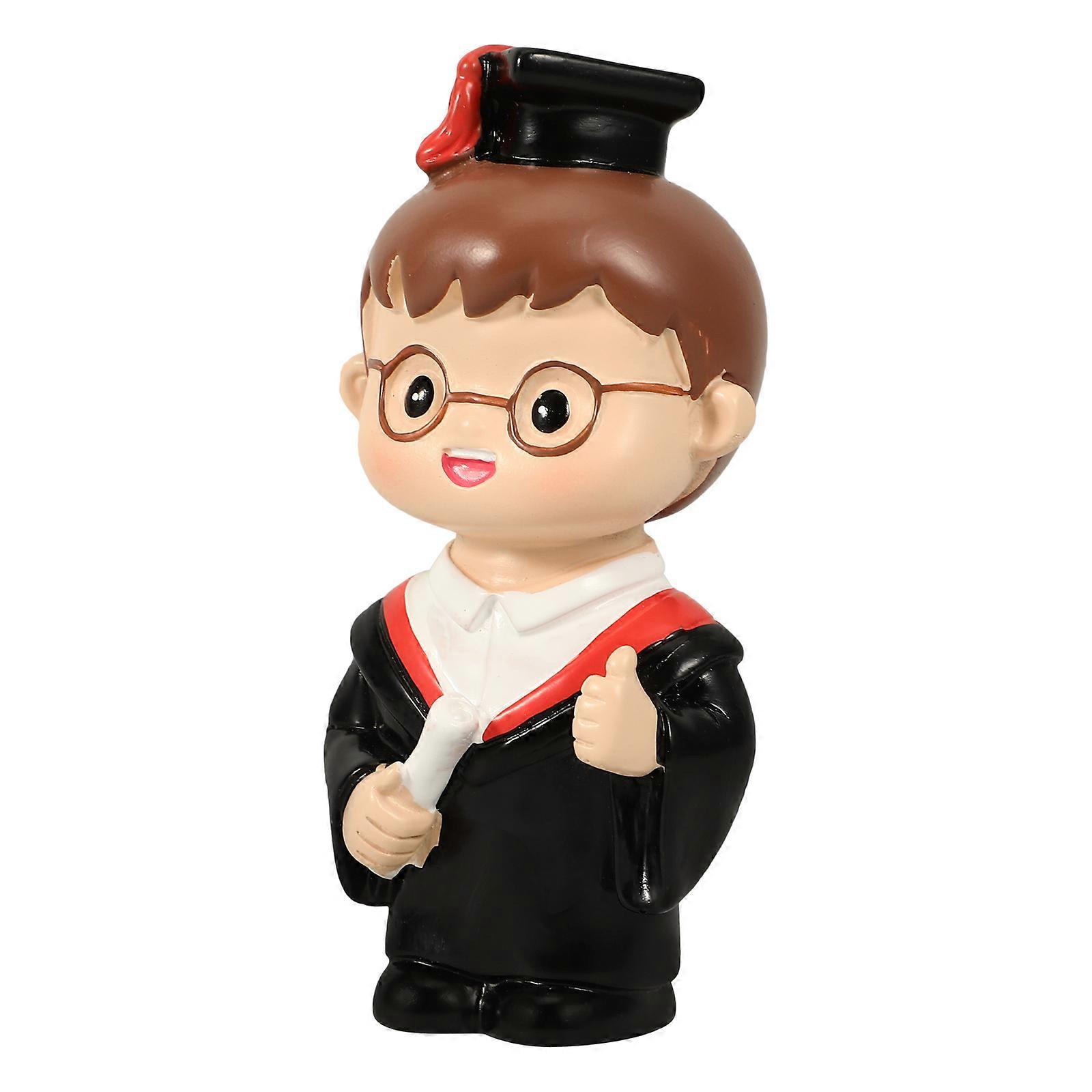 Graduation Cake Decors Resin Figurine for Decoration