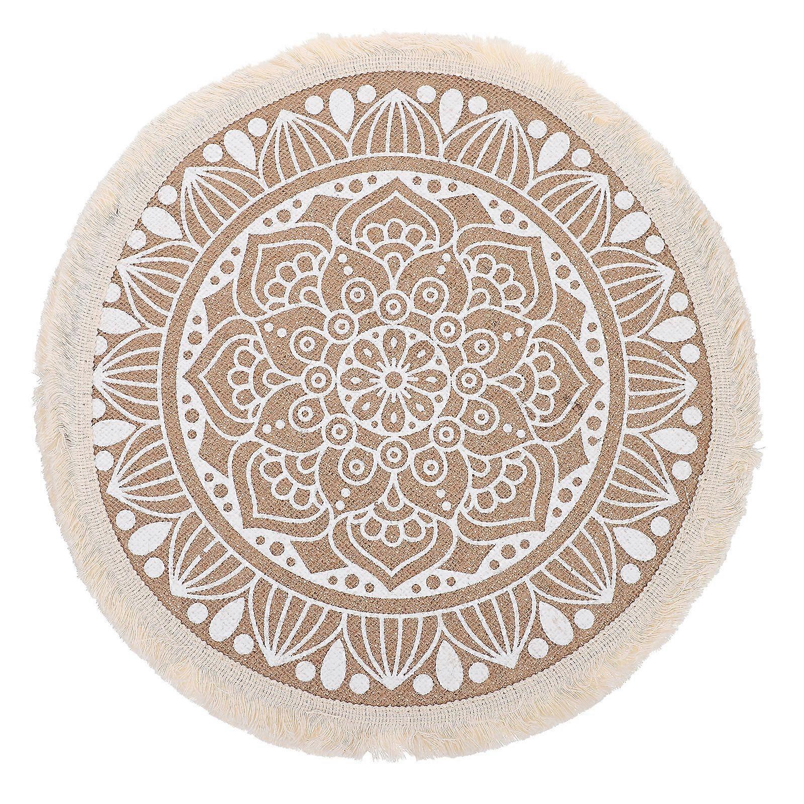 Insulated Tableware Mat Round Tassel Shape Elegant Style 1Set