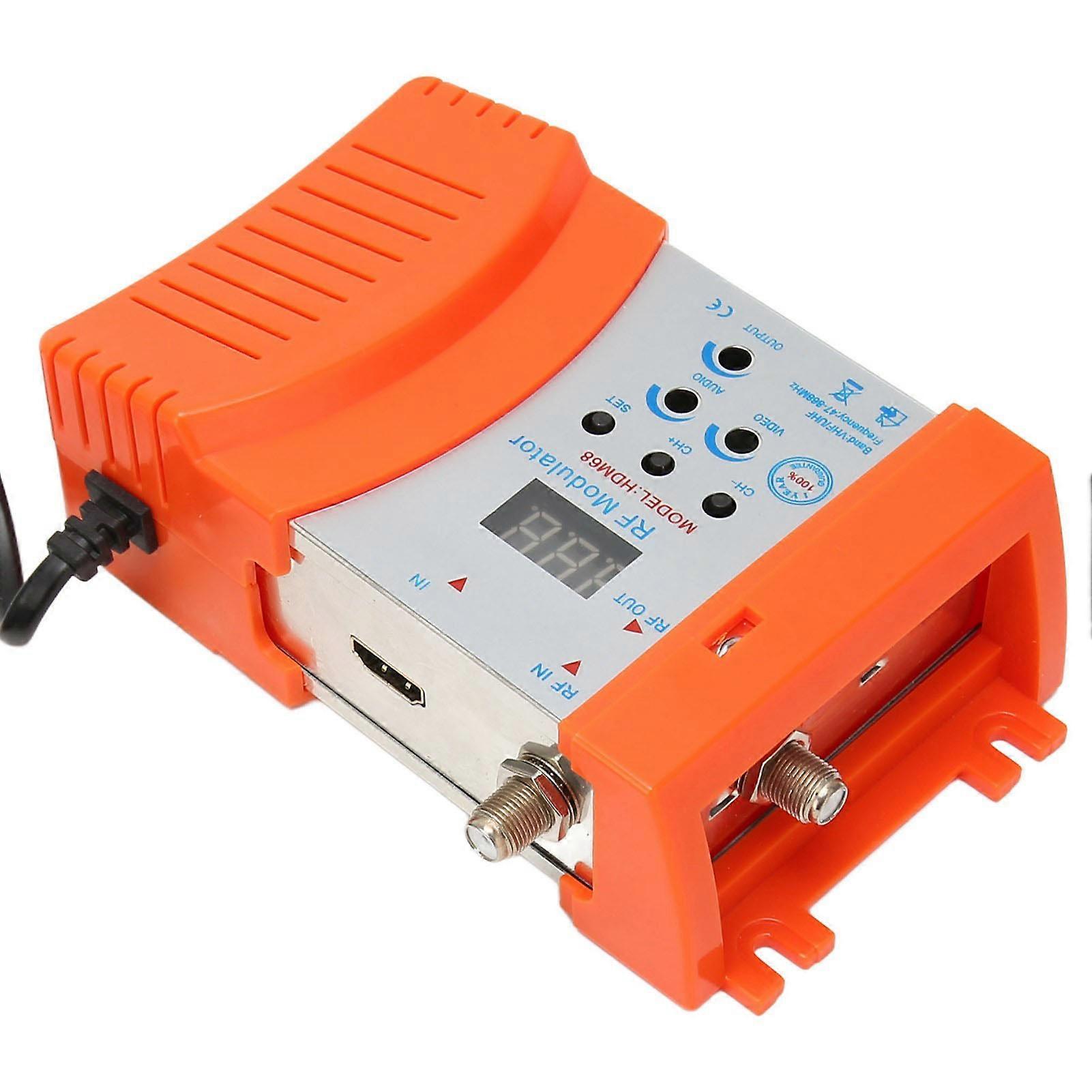 HD Multimedia Interface RF Modulator Professional Support PAL NTSC Formats Digital Modulator for Home TV 90‑240V EU Plug 