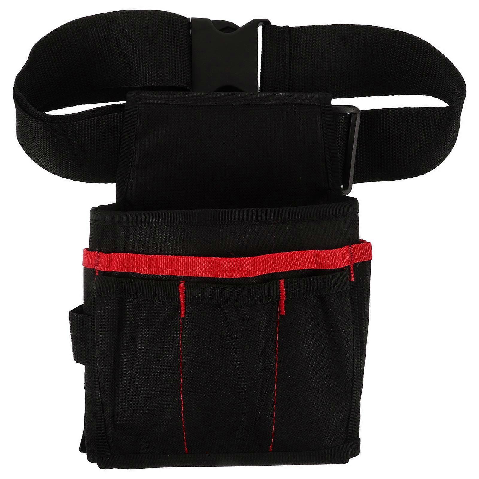 Waist Belt Tool Storage Pouch Multifunctional Tool Bag for Easy Access and Organization Electricians and Plumbers Comfortable Fit 9.1×6.7×1.2in 1Pack