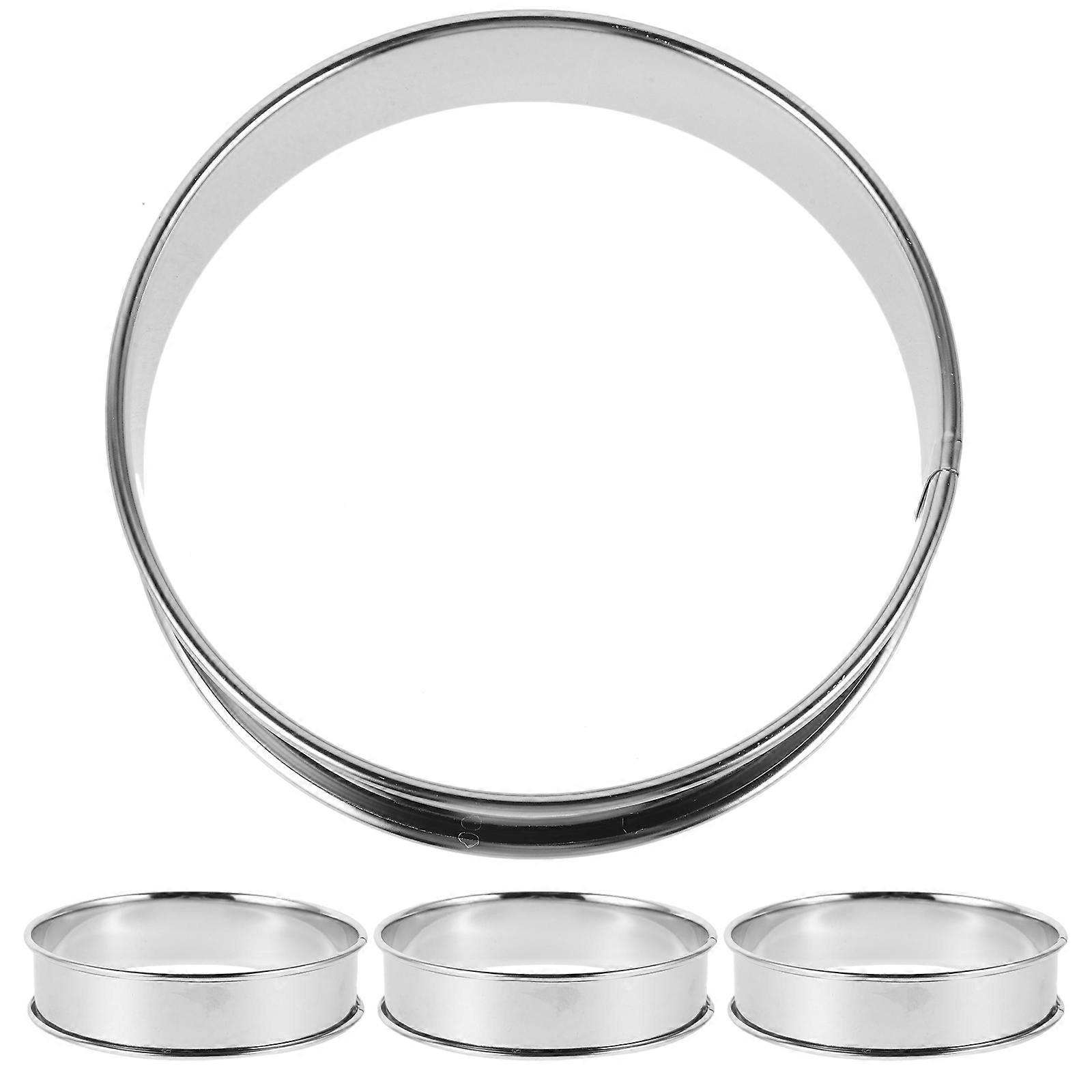 Muffin Baking Tool Tart Rings For Baking 10cm Inner Diameter Double Rolled Edge Baking 4Pcs