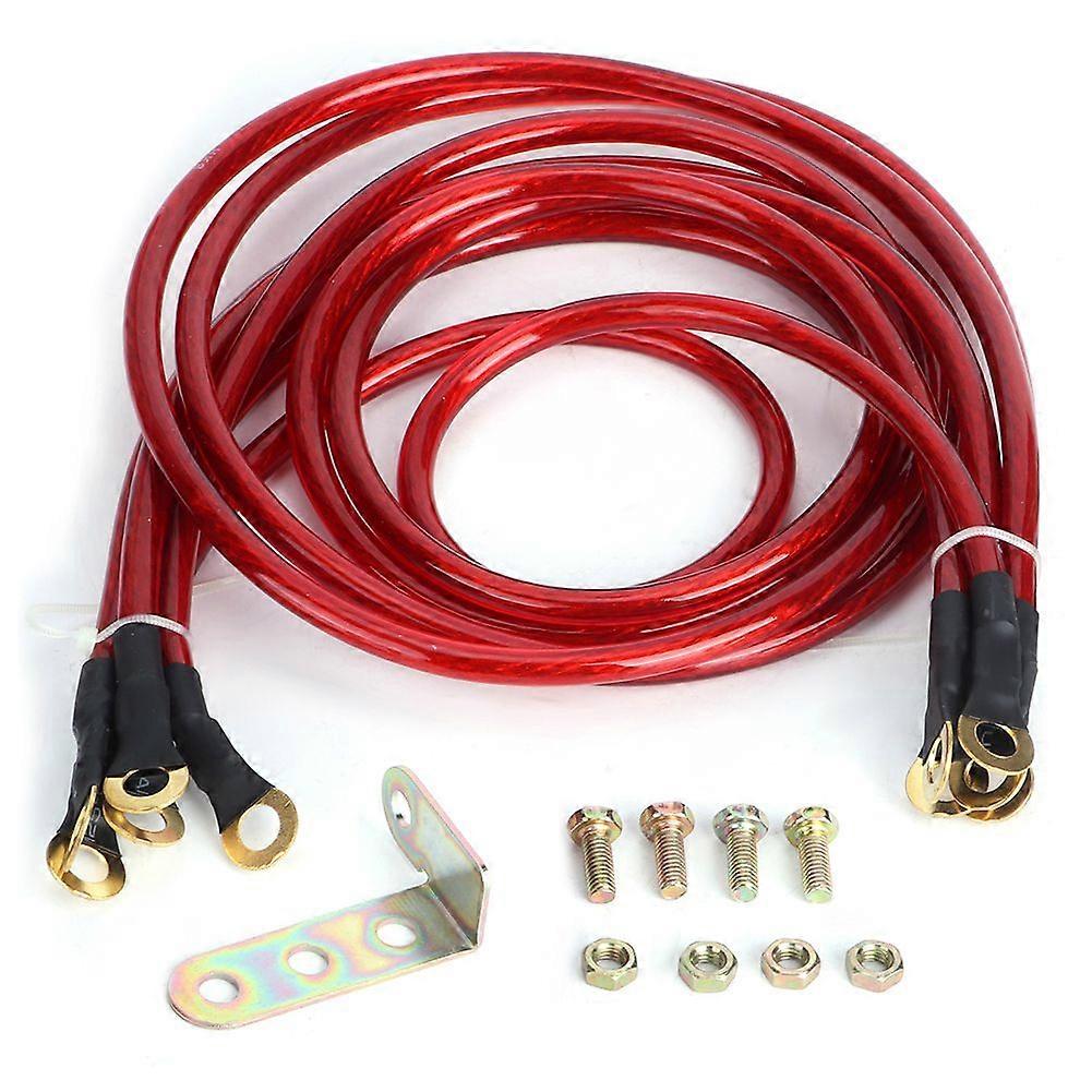 5-Point Car Grounding Wire Kit Universal Strong Cable System Modification