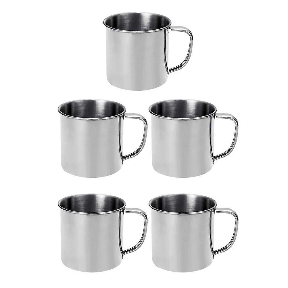 Beverage Cup Stainless Steel Cups Outdoor Use Multi-functional Grade 410 Stainless Steel 9.50X7.50X6.50CM 5Pcs
