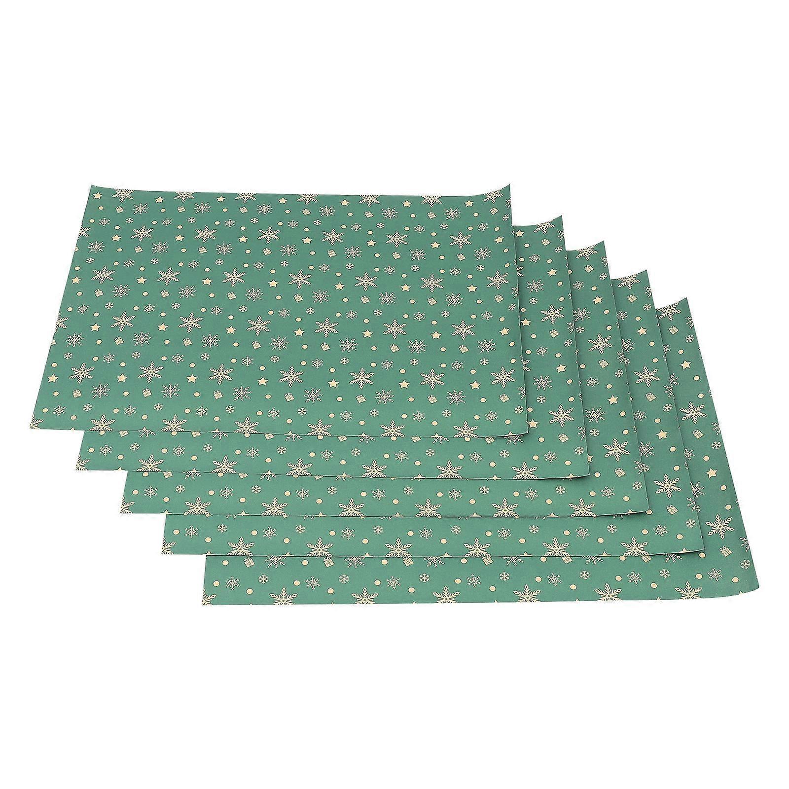 Bouquet Wrapping Paper Christmas Floral Design Kraft Material For Gift Wrapping 50x77cm 5Set