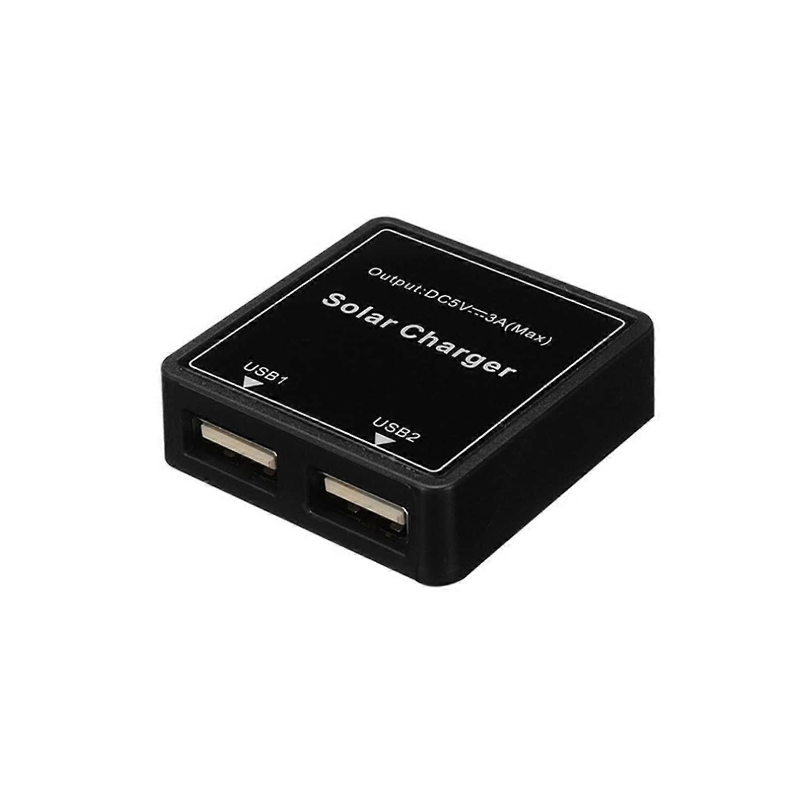 MPPT Solar Controller Voltage Stabilizer with Dual USB 5V DIY Charger (Black)