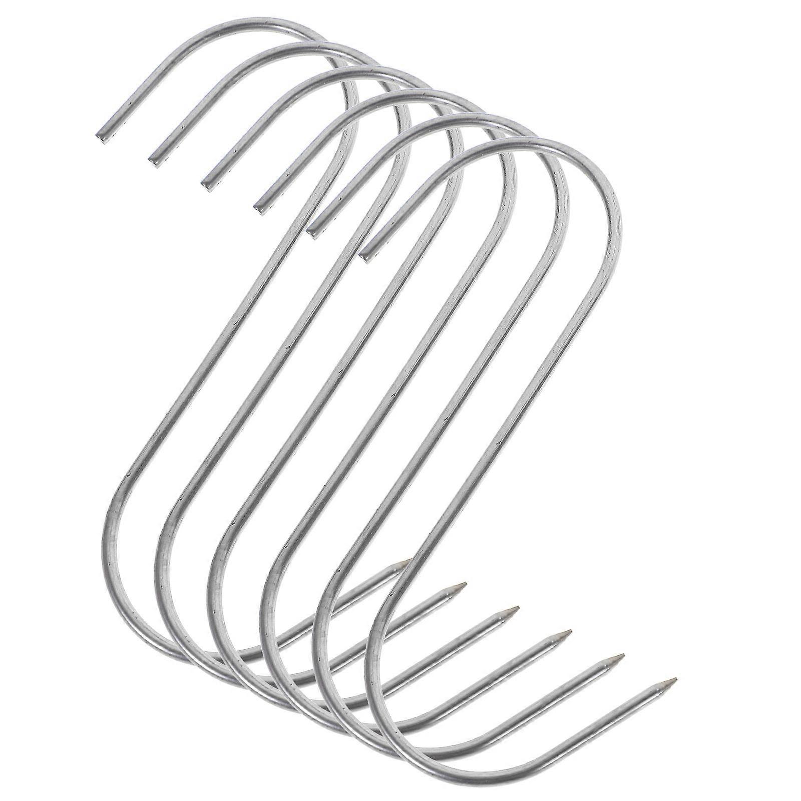 Stainless Steel Meat Hooks for Storage Use Silver Color and Safe 20 Pieces