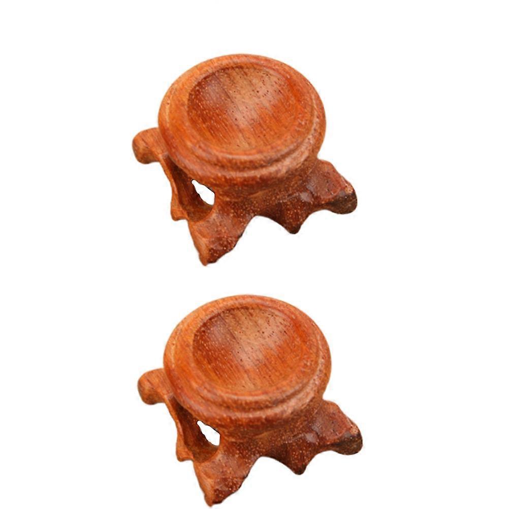Ball Stand for Display Crystal Ball Stand Colleagues Gift Brown 2PCS