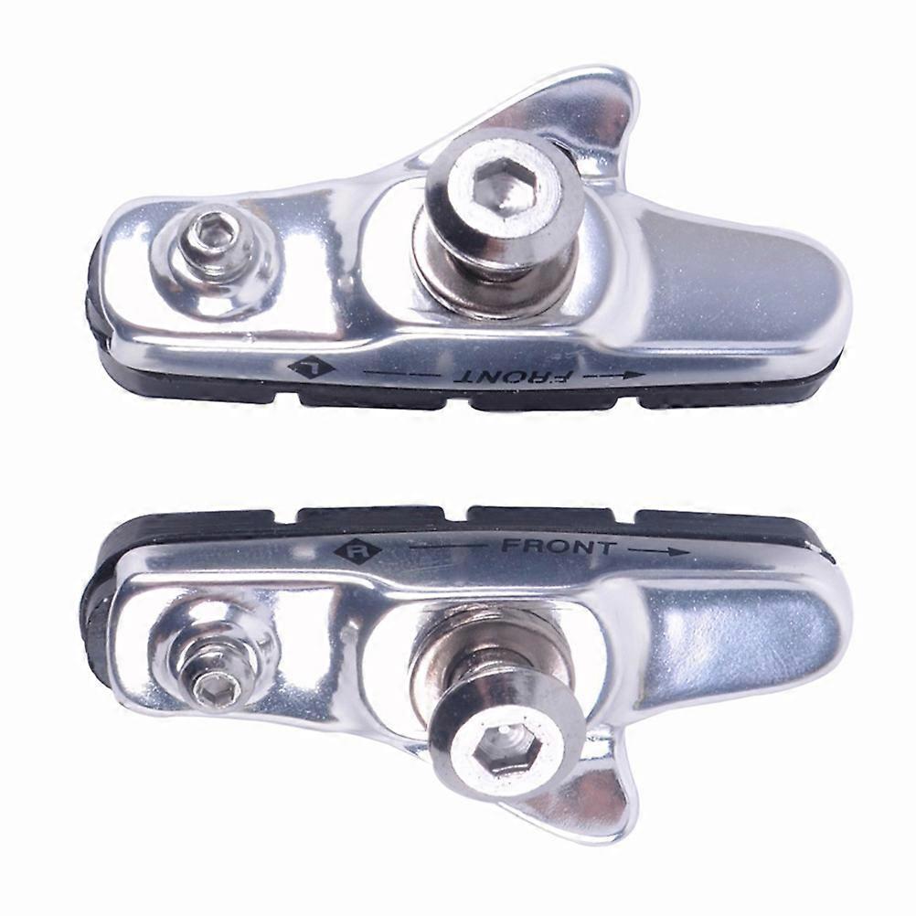 CBrake Pads Set for Mountain Bike Made of Aluminium Alloy Silver Color with SandGuide Grooves 1 Pair