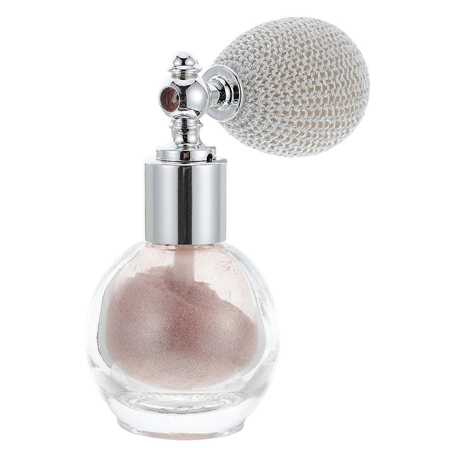 Glitter Highlighter Makeup Compact Shape Spraying Tool White Bottle 7.5x6cm For Club Use 1Pcs