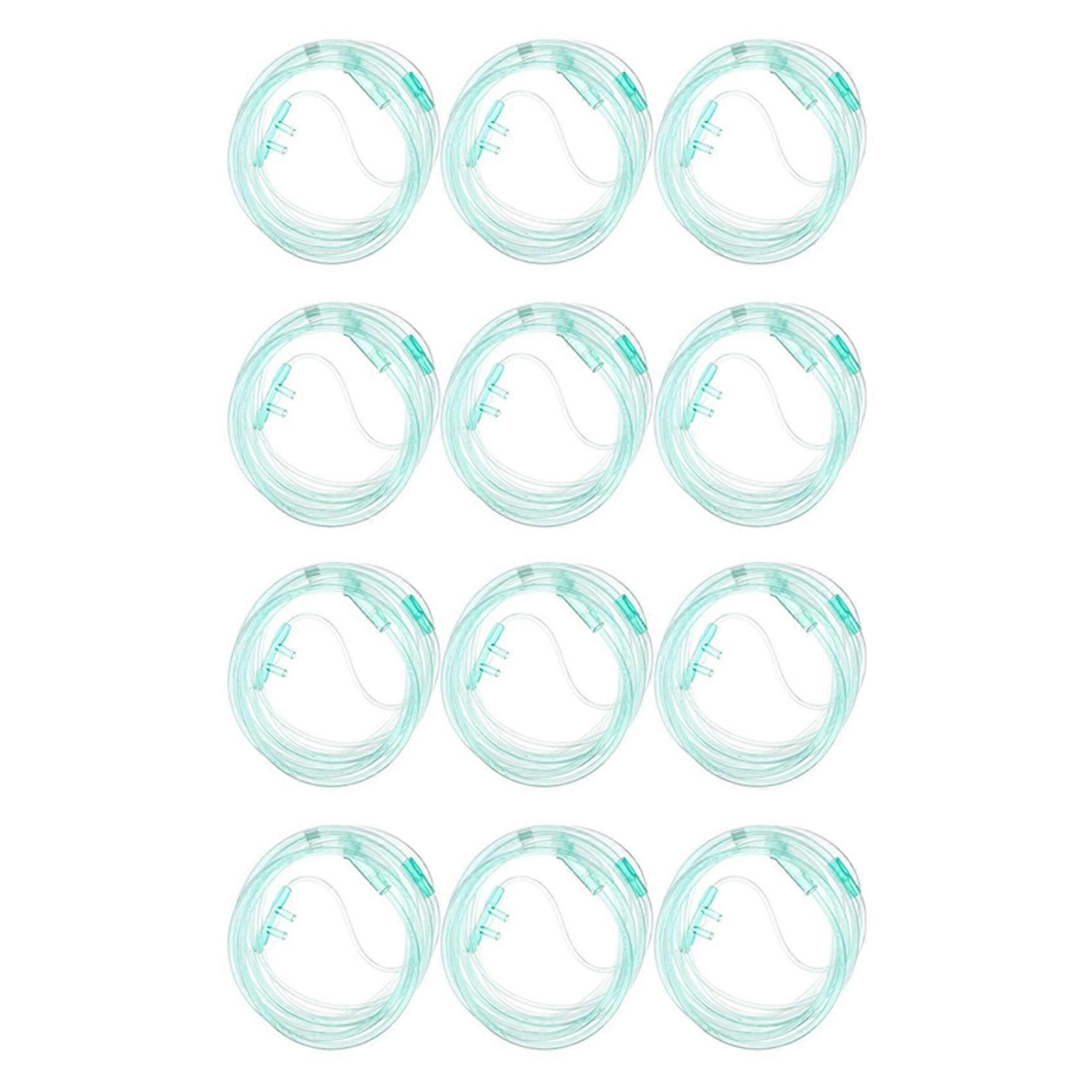 12Pcs Oxygen Cannulas 2 Meters Nasal Cannula Soft Nasal Oxygen Tubing O2 Cannula for Adults