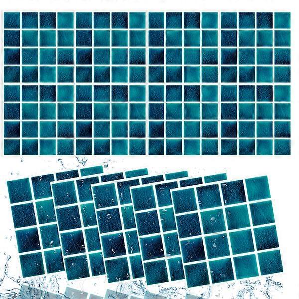 家の装飾用20枚のモザイクタイル、剥がして貼る粘着タイルデカール、キッチン用防水バックシートタイルステッカー