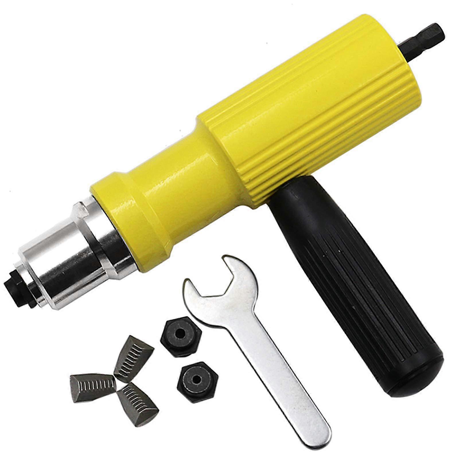 Electric Rivet Gun Drill Adapter Kit, Professional Rivet Nut Setter Kit, Blind Riveter for Cordless Drill