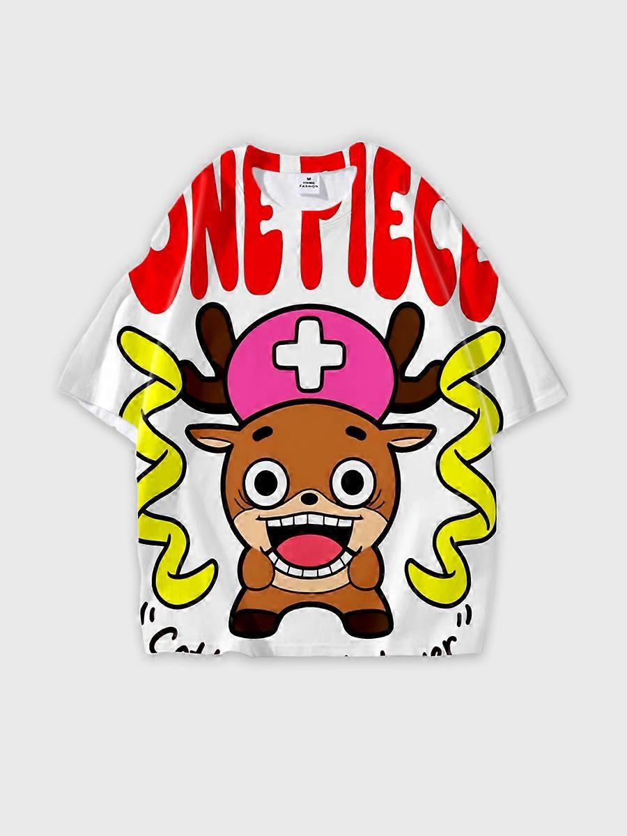 T-shirt round neck Role Pattern loose short sleeve P913