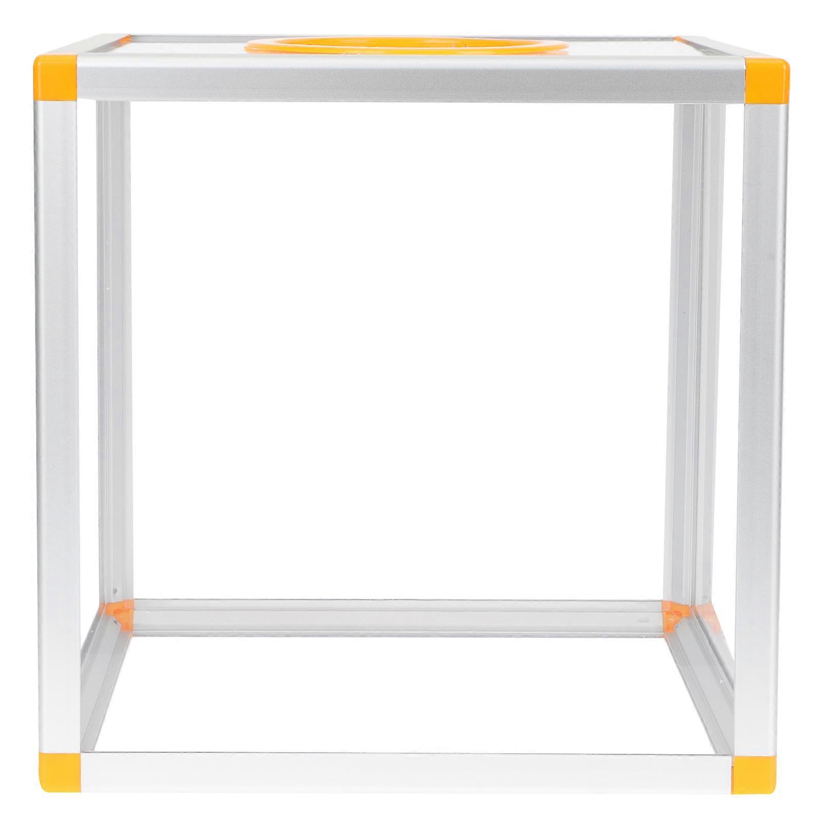 Transparent Acrylic Raffle Box for Home Use Aluminum Alloy Material with Slot for Tickets