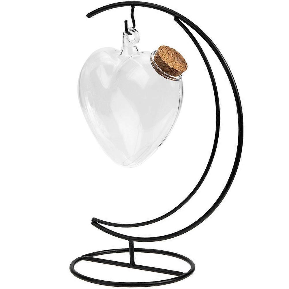 1 Set of Hanging Heart Shaped Bottle for Landscape Multi Function Glass Wishing Jar