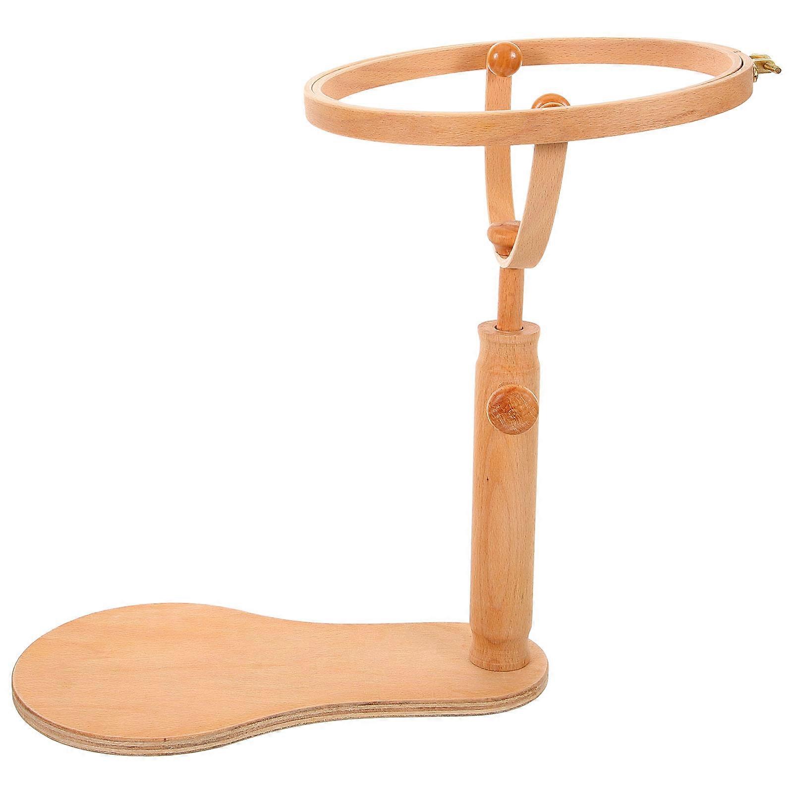 Embroidery Stand Wood For Home Decoration Embroidery Tools 1Pack Coffee Multi-Functional Adjustable