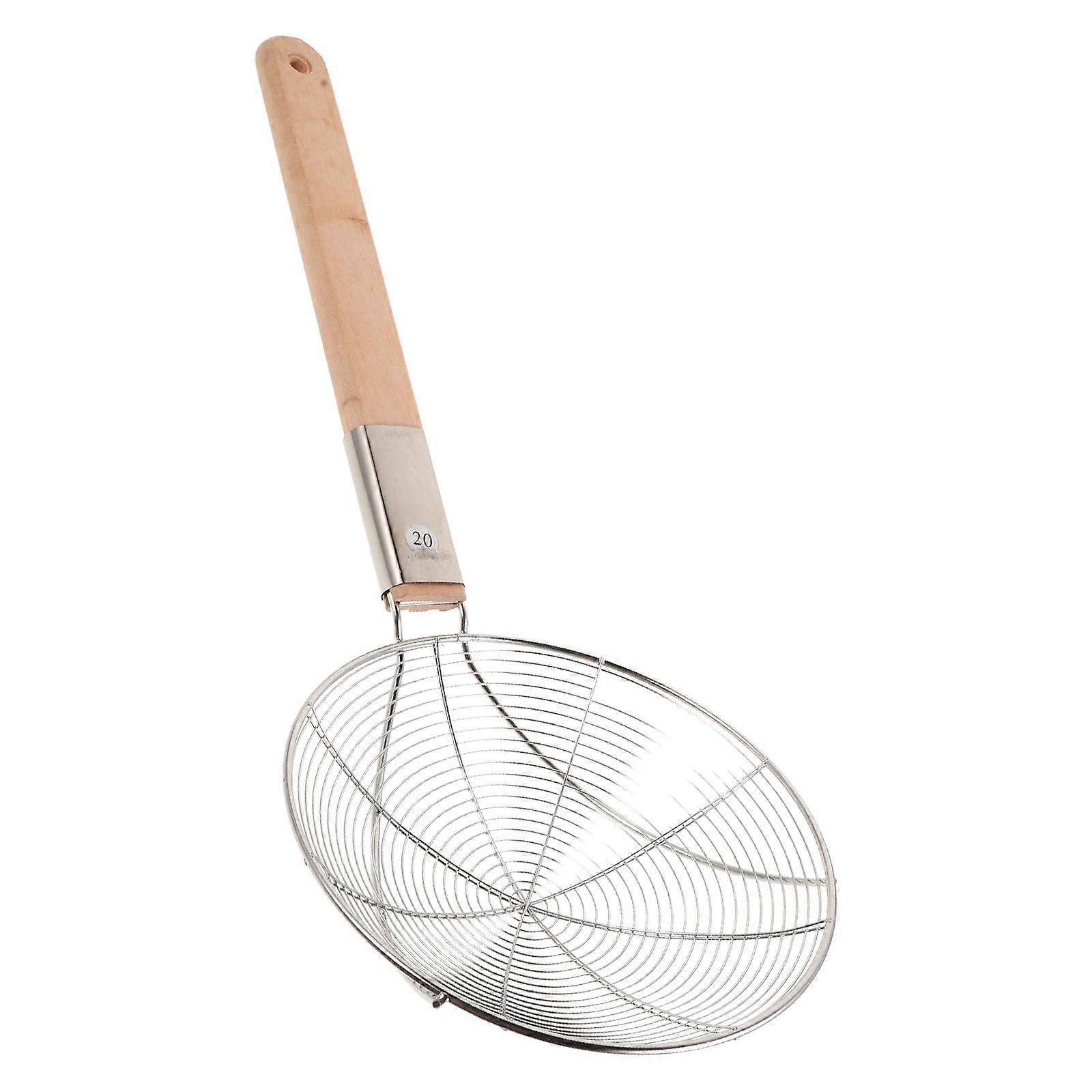Stainless Steel Spider Strainer with Long Handle, Versatile Mesh Skimmer for Frying, Boiling, and Pasta, Efficient Filtration